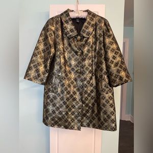 Gold and Black Vintage Brocade Jacket